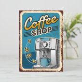 Kaffee-Shop Einladung (Stehend Vorderseite)