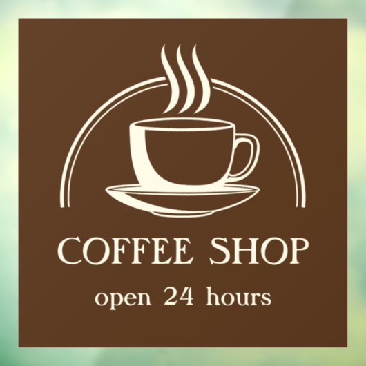 Kaffee-Shop Fensteraufkleber (Blatt 3)