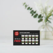 Kaffee-Shop kaufen 10 erhalten 1 CUSTOM Treuekarte (Stehend Vorderseite)
