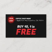 Kaffee-Shop kaufen 10 erhalten 1 CUSTOM Treuekarte (Rückseite)