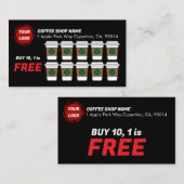 Kaffee-Shop kaufen 10 erhalten 1 CUSTOM Treuekarte (Vorne/Hinten)