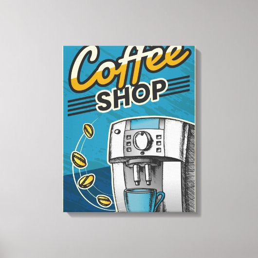 Kaffee-Shop Leinwanddruck (Vorderseite)