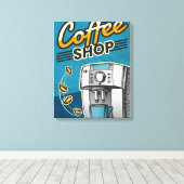 Kaffee-Shop Leinwanddruck (Insitu (Holzboden))