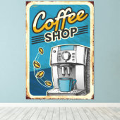 Kaffee-Shop Leinwanddruck (Insitu (Holzboden))