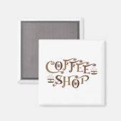 Kaffee-Shop Magnet (Vorderseite/Rückseite)