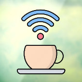Kaffee-Shop mit kostenlosem WIFI-Internetkennwort Fensteraufkleber (Blatt 3)