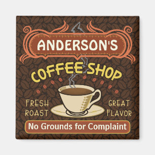 Kaffee-Shop mit Tasse Erstellen Sie Ihre eigenen P Magnet
