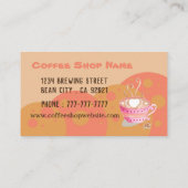 Kaffee-Shop Pfirsichkarten Treuekarte (Rückseite)