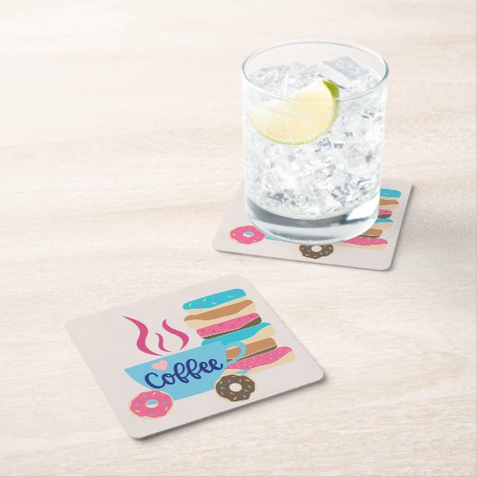 Kaffee-Shop Rechteckiger Pappuntersetzer (Vor Ort)