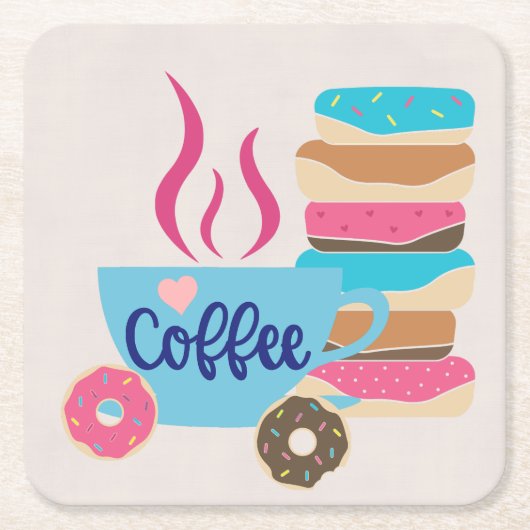 Kaffee-Shop Rechteckiger Pappuntersetzer (Vorderseite)