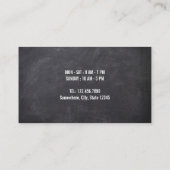 Kaffee Shop Rustikale Chalkboard Loyalty Punch Car Treuekarte (Rückseite)