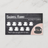 Kaffee Shop Rustikale Chalkboard Loyalty Punch Car Treuekarte (Vorderseite)