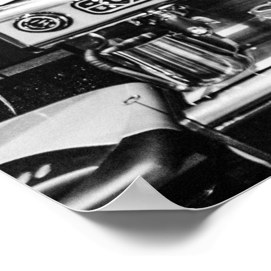 Kaffee-Shop-Szene mit Espressomaschine Poster (Ecke)