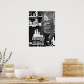 Kaffee-Shop-Szene mit Espressomaschine Poster (Küche)
