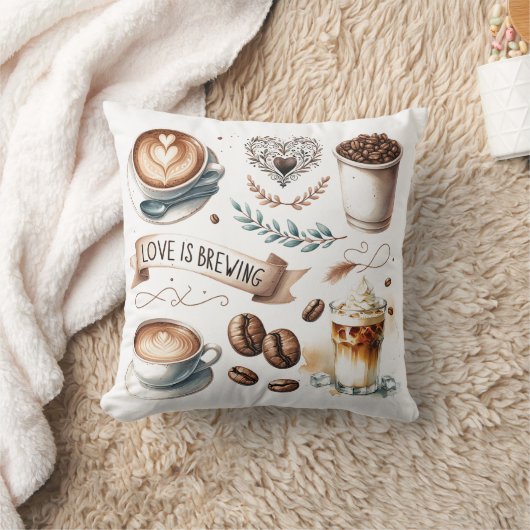 Kaffee-Shop Themenkissen Kissen (Decke)