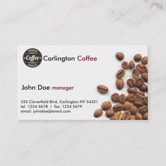 Kaffee Shop Treuekarte (Vorderseite)