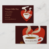 Kaffee-Shop Visitenkarte (Vorne/Hinten)