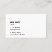 Kaffee-Shop Visitenkarte (Rückseite)