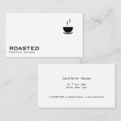Kaffee-Shop Visitenkarte (Vorne/Hinten)