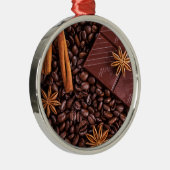 Kaffee Silbernes Ornament (Rechts)