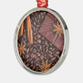 Kaffee Silbernes Ornament (Links)