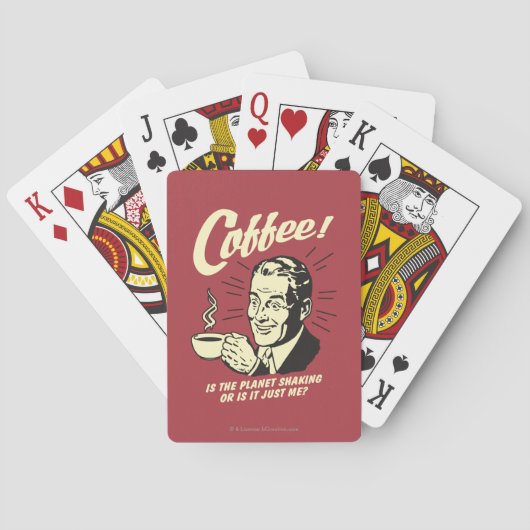 Kaffee: Sind das Planeten-Rütteln oder gerade ich Spielkarten (Rückseite)