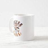 "Kaffee Sind zum Kotzen!" Funny Vampire Halloween Kaffeetasse (Vorderseite Links)