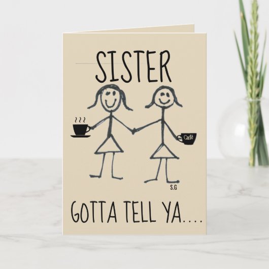 KAFFEE SISTER GREETING CARDS FEIERTAGSKARTE (Vorderseite)