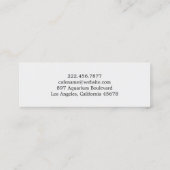 Kaffee-Skinny-Visitenkarte Mini Visitenkarte (Rückseite)