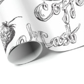 Kaffee-Skizze Geschenkpapier (Rolleneckpunkt)