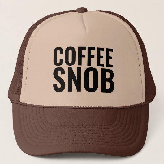 KAFFEE SNOB CAP HAT TRUCKERKAPPE (Vorderseite)