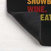 Kaffee Snowboarden Wein Wiederholung Mousepad (Ecke)