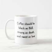 Kaffee sollte als Höllen-Tasse schwarz sein Kaffeetasse (Links)