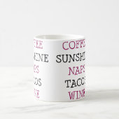 Kaffee Sonnenschein Nickerchen Tacos Wein Kaffeetasse (Mittel)
