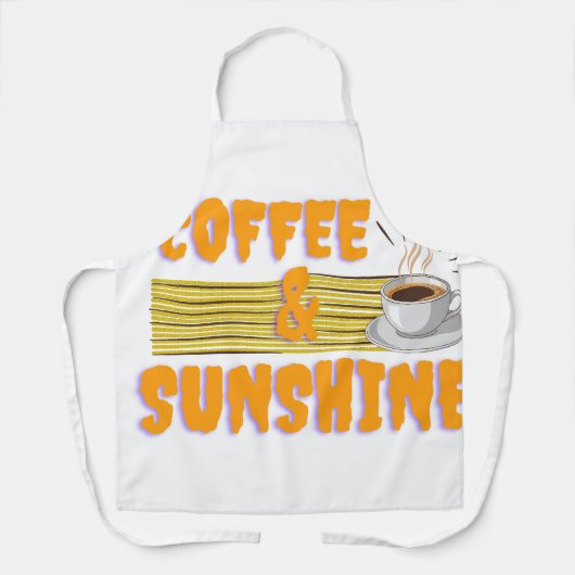 Kaffee & Sonnenschein – Positive Morgen-Vibes Schürze (Vorderseite)