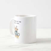 Kaffee-Spaß-Affe mit Kaffeetasse (Vorderseite Links)