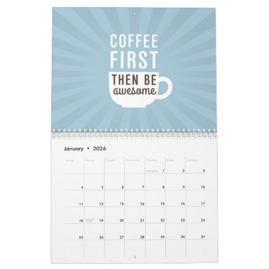 Kaffee-Spaß Kalender (Jan 2026)