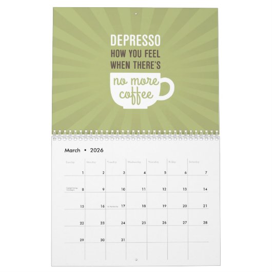 Kaffee-Spaß Kalender (Mär 2026)