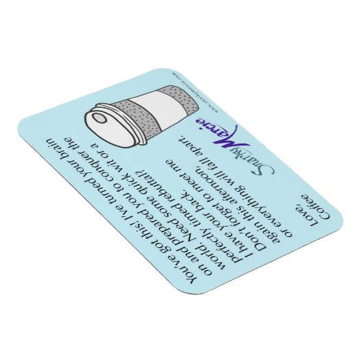 Kaffee-Spaß Magnet (Rechte Seite)