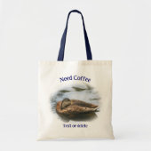 Kaffee Spaß Niedlich Sleepy Duck Personalisiert Tragetasche (Vorne)