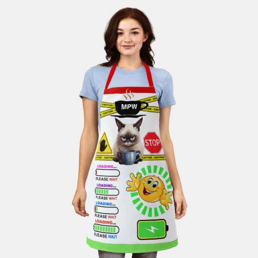 Kaffee Spaß ... Schürze (Getragen)