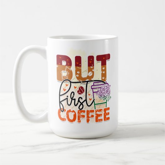 Kaffee Spaß Serie 15 oz Klassische Tasse (Links)