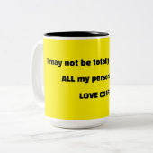 KAFFEE-SPASS ZWEIFARBIGE TASSE (Vorderseite Links)