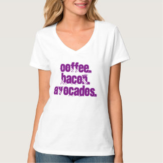 Kaffee. Speck. Avocados. T-Shirt-Ketogenic Leben T-Shirt