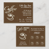 Kaffee-Speicher-Lochkarten Treuekarte (Vorne/Hinten)