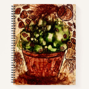 Kaffee-Splash-Art-Notizbuch – Vibranter Kaffeebohn Notizblock