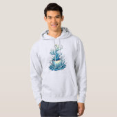 Kaffee-Splash: Dynamische Kunst Hoodie (Vorne ganz)