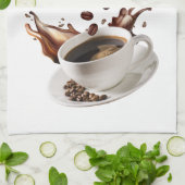 Kaffee Splash Effekt Küchentuch (Gefaltet)