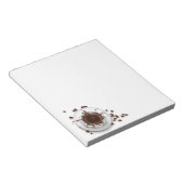 Kaffee Splash Kaffeebohnen Kunst Notizblock (angewinkelt)