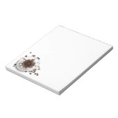 Kaffee Splash Kaffeebohnen Kunst Notizblock (Rotiert)
